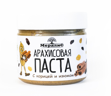 Арахисовая паста с корицей и изюмом, 