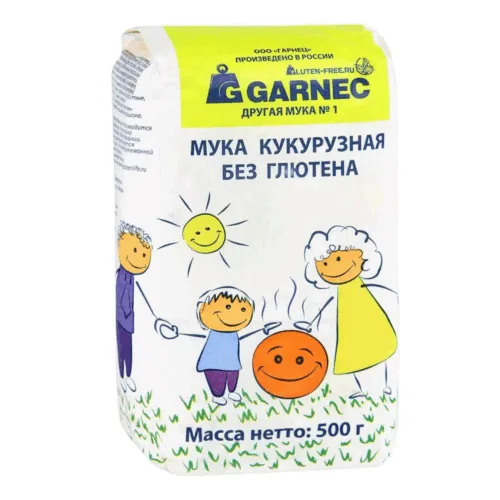 Мука кукурузная "Гарнец" без глютена 500 гр.